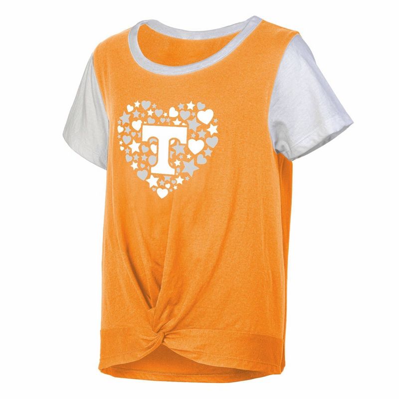 NCAA Tennessee Volunteers Girls&#39; White Tie T-Shirt, 1 of 4