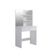 CAVINAS Vanity Desk with Mirror Makeup Table with 3 drawers and Storage Cabinet for Apartment, Bedroom - 2 of 4