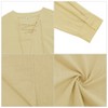 Men's Long Sleeve Kaftan Side Split Long Gown Linen Robe Long Gown Casual Shirt for Beach, Summer - 4 of 4