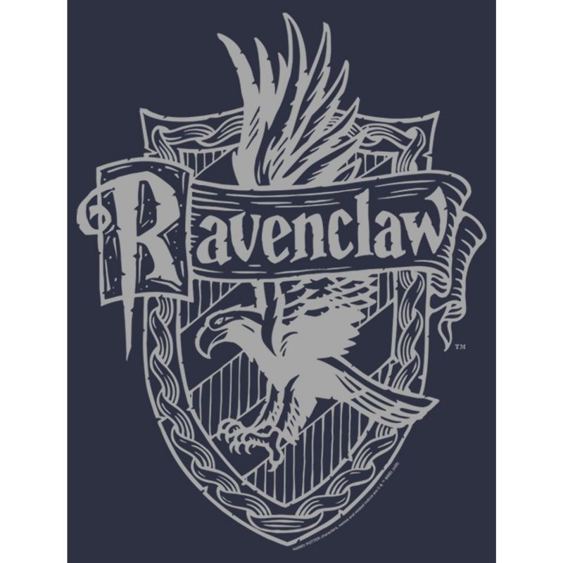 Women's Harry Potter Ravenclaw Line Art Crest T-Shirt, 2 of 6