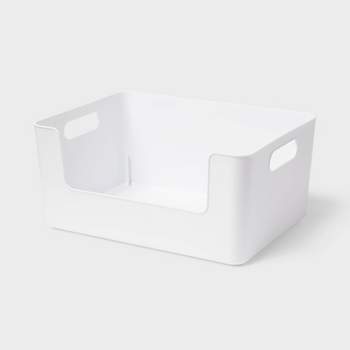 Large Plastic Open Face Pantry Bin White - Brightroom™