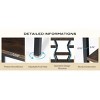 Syemin Console Tables Sofa Console Table with 4 Tier Wood Storage Shelves, Industrial Extra Entryway Accent Tables, Brown, 70.87"*11.81"*35.43" - 4 of 4