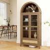 TYBOATLE 71" Tall Arched Pantry Cabinet with Glass Door, Drawer & Anti-Tip Kit – Versatile Storage Cupboard for Kitchen or Dining Room - 2 of 4