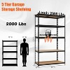 Heavy Duty Garage Shelving Units,5-Tier Adjustable Storage Shelves,Loads 2000 LBS,Adjustable Garage Storage Shelving - 2 of 4