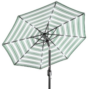 Best Choice Products 10ft Solar LED Lighted Striped Patio Umbrella w/ Crank, Tilt, Push Button, 6 Ribs - 1 of 4