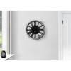 Cesicia 16" Round Wall Clock, Silver + Black, Home Decor - 4 of 4