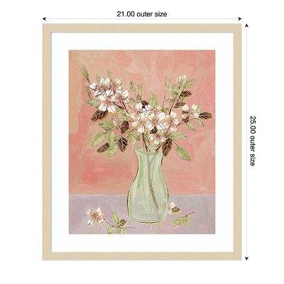 Here Comes the Bloom II Svelte Natural Framed Wall Art Print