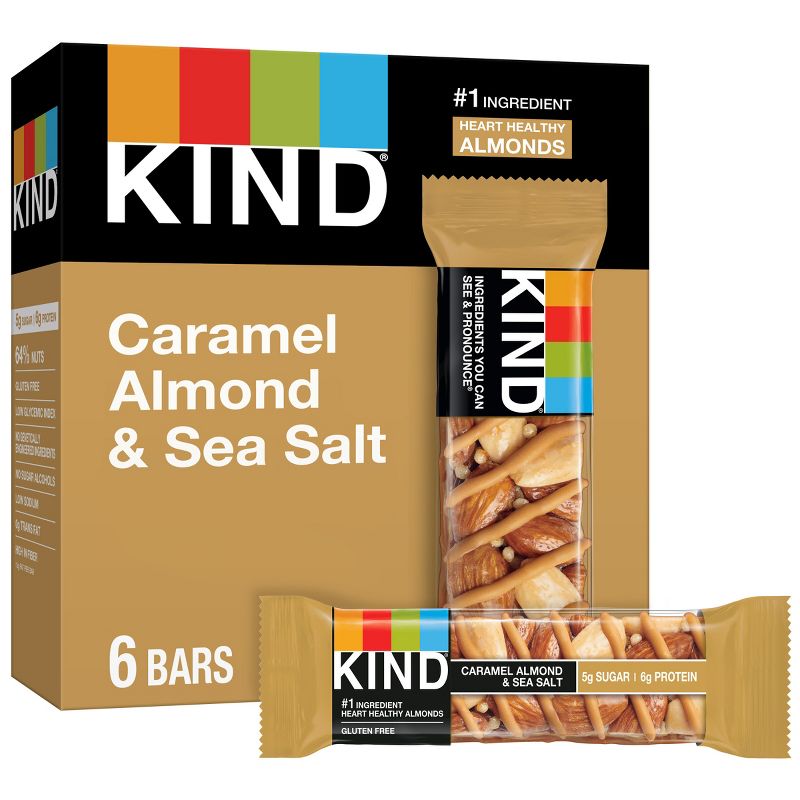 KIND Caramel Almond &#38; Sea Salt Bars - 8.4oz/6ct, 1 of 14