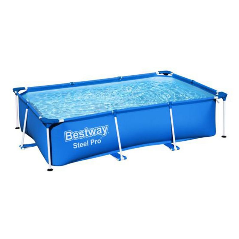 Bestway 8.5t x 5.5ft x 24in Rectangular Above Ground Pool Frame with Filter Pump, 4 of 7