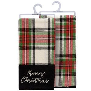 Primitives by Kathy Merry Christmas Plaid Kitchen Dish Towel - 20" x 28" - 1 of 3