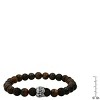 Steeltime  men's tiger eye, black lava and sterling silver skull beaded stretch bracelet - 3 of 3