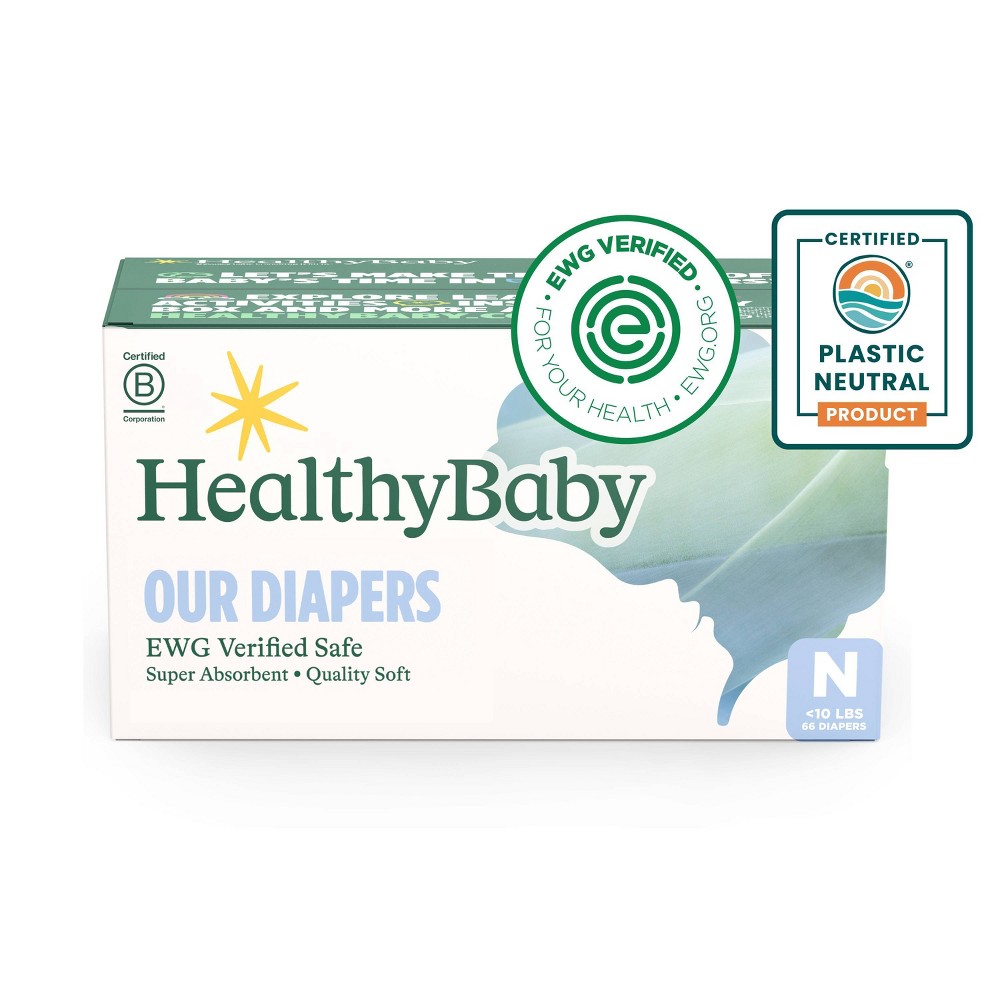 Photos - Nappies HealthyBaby Disposable Diapers - Newborn - 66ct