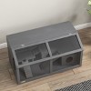 LAOTIES 33" Wooden Hamster Habitat Cage for Small Animals,With Clear Front,Top Opening,Bridges,Ladders And Hideout - 3 of 4