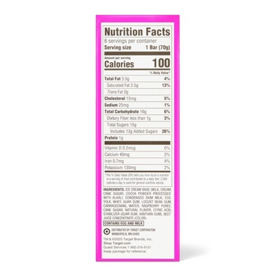 Raspberry Chocolate Frozen Fruit Bar - 16.5 fl oz/6ct - Good & Gather™