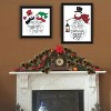 2- Piece Vignette Good Friends Snowman Black Framed Wall Art for Living Room, Bedroom Wall Art Print for Home Decor by Deb Strain - 4 of 4