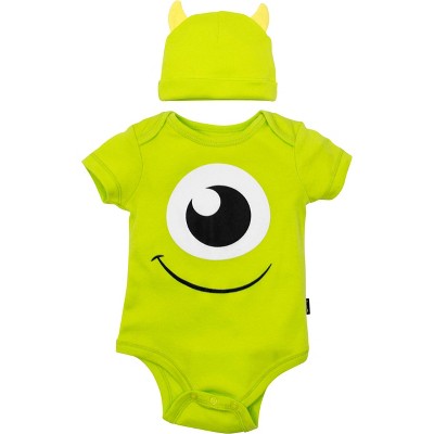 Disney Pixar Monsters Inc. Mike Newborn Baby Boys Bodysuit And Hat Set ...