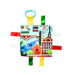 Baby Jack The Learning Lovey Boston City Landscape Baby Tag Crinkle Square Toy 8" x 8" - 1 of 4