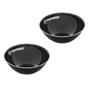 Petromax Enamelware Dinnerware Bowls, Traditional Lightweight Enameled Steel Tableware for Kitchen and Camping, Pack of 2 for Hot or Cold Food - 1 of 4