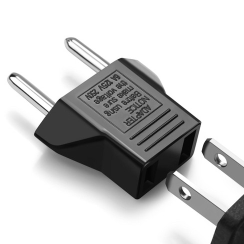 US USA To EU Europe EURO AC Power Wall Plug Travel Charger Adapter Converter L&E 