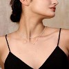 Attop Diamond Necklaces for Women, Dainty S925 Sterling Silver/ 14K Gold Choker Necklace Simple Silver - 2 of 4