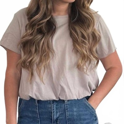 Women's Bubble Hem Top - MOON RYDER L