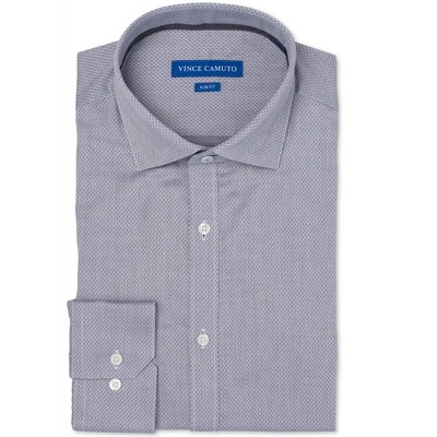 Vince Camuto Mens Mini Diamond Button Down Dress Shirt