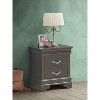 NicBex Nightstand with 2 Drawers Wooden Small Bedside Table with Metal Handles for Bedroom,Living Room - 2 of 4