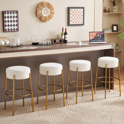 HOMLUX 30" Tall Upholstered Bar Stools Set of 2 Counter Height Dining Bar Chair