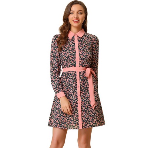 Unique Bargains Allegra K Women's Vintage Button Down Dress