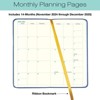 Global Printed Products Textured Cover Weekly Monthly Pocket Planner CY 2025 (Blue) - 4 of 4