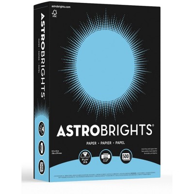 Astrobrights Premium Colored Paper, 8-1/2 x 11 Inches, 24 lbs, Lunar Blue, 500 Sheets