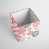Bacati - Watercolor Floral Coral/Gray Fabric Storage Box/Tote Small - 2 of 4
