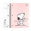 Yoobi 8"x10.5" Peanuts 1 Subject Notebooks Wide Ruled with Pen Pink Snoopy Dance - 4 of 4