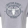 Women's - Yellowstone - Dutton Ranch Decorative Longhorn Skull Cropped Graphic T-Shirt - 2 of 4