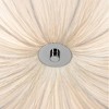 Possini Euro Design Planetarium Modern Ceiling Light Flush Mount Fixture 21" Wide Chrome 3-Light Ivory Fabric Scalloped Bowl for Bedroom Living Room - 3 of 4