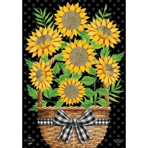Primitive Sunflowers Autumn Garden Flag Floral Fall 18" x 12.5" Briarwood Lane - 1 of 4