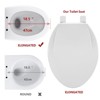 Slow-Close Elongated Toilet Seat - Stain-Proof & Hassle-Free Cleaning, Heavy-Duty Plastic Cover & Lid, Universal Fit for Bathroom (Easy Install) - 4 of 4