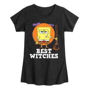 Girls' - SpongeBob SquarePants - Best Witches Fitted Short Sleeve Graphic T-Shirt - 1 of 4