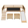 VYNXARIA Twin Size Wooden Loft Bed with Two Storage Boxes - Elegant Natural Finish - 3 of 4