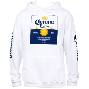 Mens Corona Extra Label Logo Hoodie with Sleeve Prints - 1 of 4