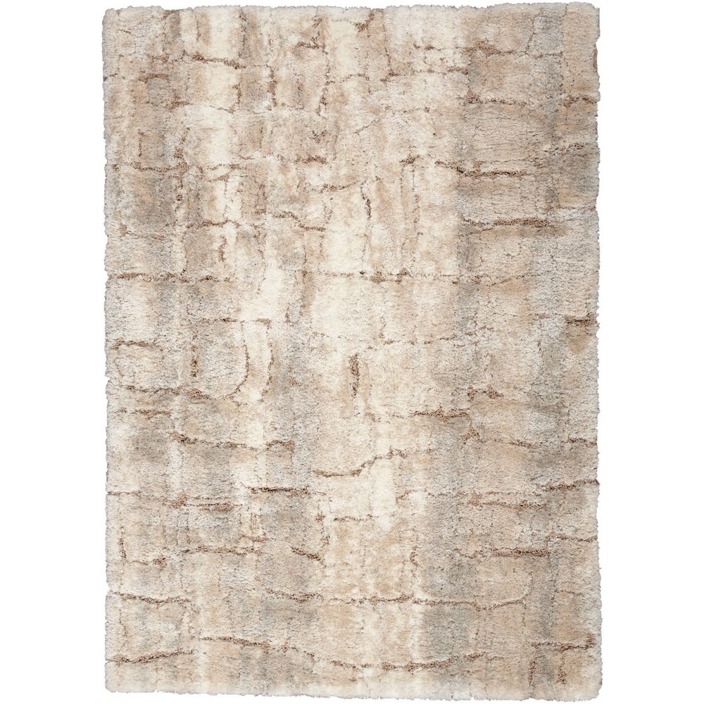 Photos - Area Rug Nourison 4'x6' Dreamy Shag Machine Woven Indoor  Ivory/Beige: High Pile Abstract Modern Rectangle Rug 