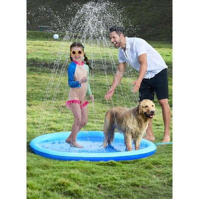 Joyfy 5ft/6ft Splash Pad For Kids, Non-slip Outdoor Water Sprinkler Mat ...