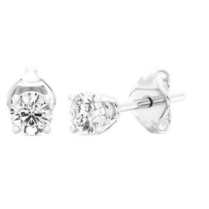 GILDED Lab-Grown Diamond Stud Earrings in 925 Sterling Silver Studs and 14KT Gold Plated Over Sterling Silver - 1 of 4