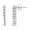 .925 Sterling Silver 1/4 Cttw Diamond Graduated Dangle Earrings - 4 of 4