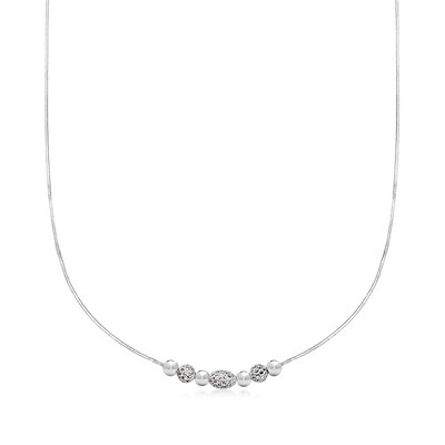 Ross-Simons Italian Sterling Silver Filigree Bead Necklace Size 18