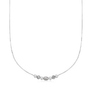 Ross-Simons Italian Sterling Silver Filigree Bead Necklace Size 18 - 1 of 3