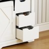 Bathroom Floor Cabinet, Bathroom Cabinet Storage with Sliding Barn Door and 3 Drawers, Small Storage Cabinet with Adjustable Shelves - 4 of 4