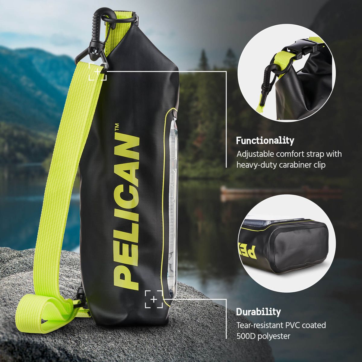 Pelican Marine Water Resistant Dry Bag with Built-In Phone Pouch - thumbnail 5