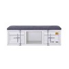 Cargo Storage Bench Gray Fabric/White - Acme Furniture: Upholstered Ottoman for Entryway and Bedroom - 2 of 4