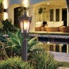Dolonm 22"(H) Vintage Crown Outdoor Post Lantern, Waterproof Decorative Table Lamp with Clear Glass Shade,(One piece&No bulb) - 4 of 4